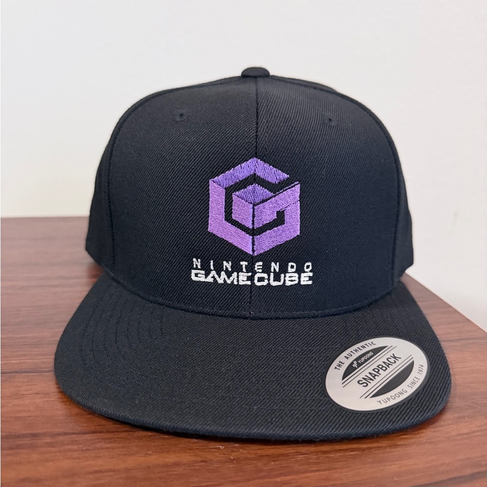Nintendo GameCube Black Hat with Purple Logo